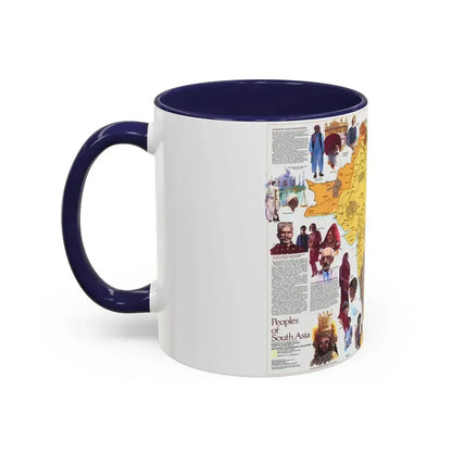 Asia - Peoples of South (1984) (Map) Accent Coffee Mug - Go Mug Yourself