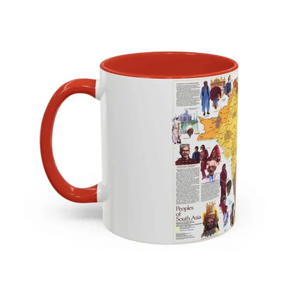 Asia - Peoples of South (1984) (Map) Accent Coffee Mug - Go Mug Yourself