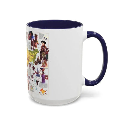 Asia - Peoples of South (1984) (Map) Accent Coffee Mug - Go Mug Yourself