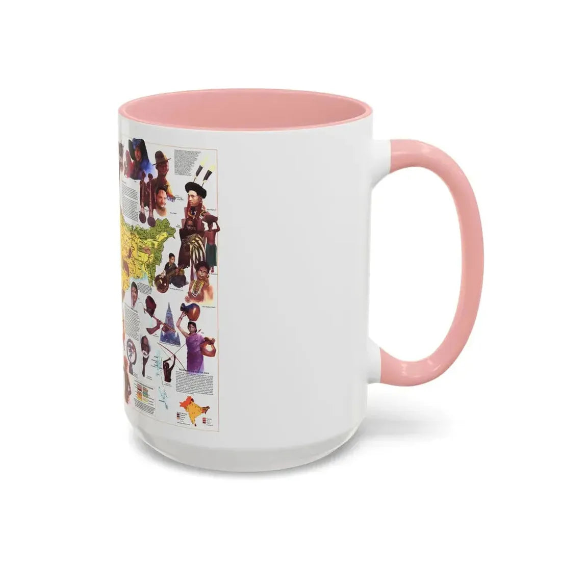 Asia - Peoples of South (1984) (Map) Accent Coffee Mug - Go Mug Yourself