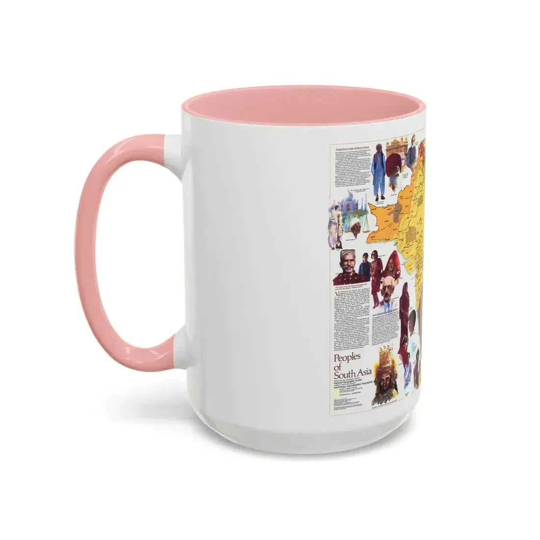 Asia - Peoples of South (1984) (Map) Accent Coffee Mug - Go Mug Yourself