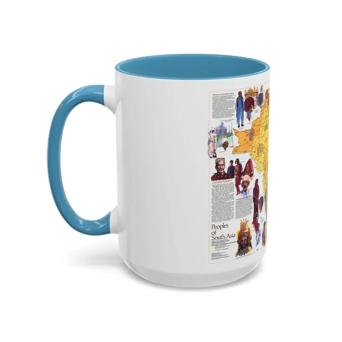 Asia - Peoples of South (1984) (Map) Accent Coffee Mug - Go Mug Yourself
