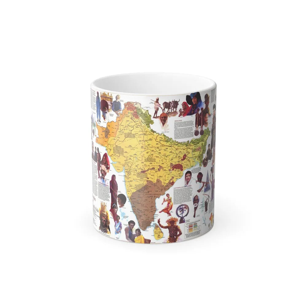 Asia - Peoples of South (1984) (Map) Color Changing Mug 11oz-11oz-Go Mug Yourself