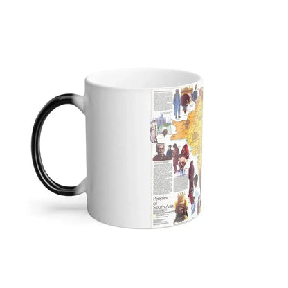 Asia - Peoples of South (1984) (Map) Color Changing Mug 11oz - Go Mug Yourself
