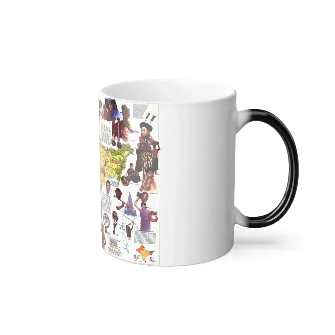Asia - Peoples of South (1984) (Map) Color Changing Mug 11oz - Go Mug Yourself