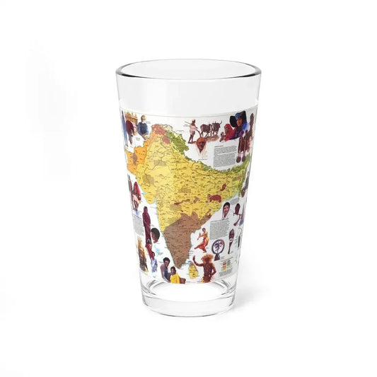 Asia - Peoples of South (1984) (Map) Pint Glass 16oz 16oz - Go Mug Yourself