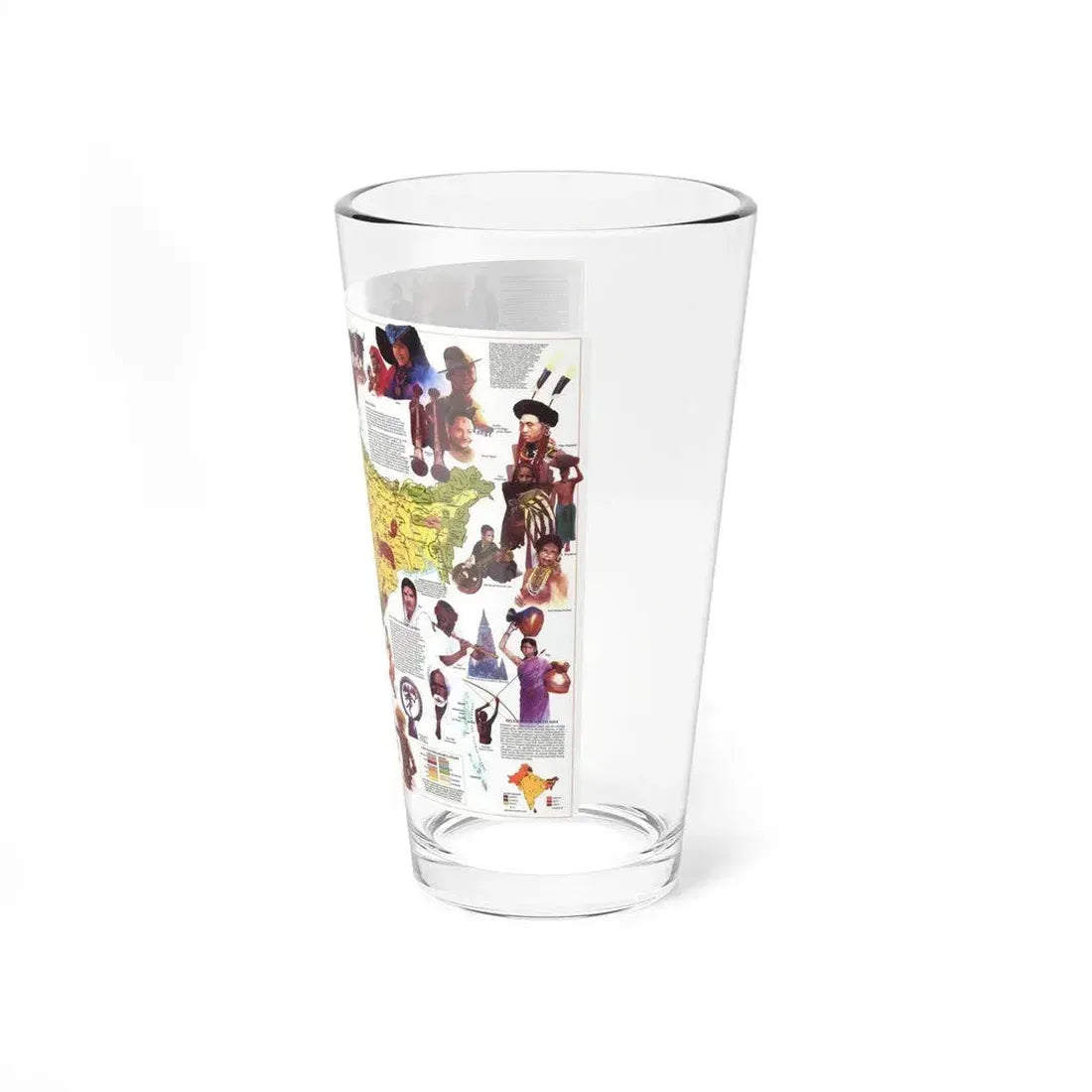 Asia - Peoples of South (1984) (Map) Pint Glass 16oz - Go Mug Yourself