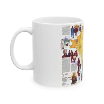 Asia - Peoples of South (1984) (Map) White Coffee Mug - Go Mug Yourself