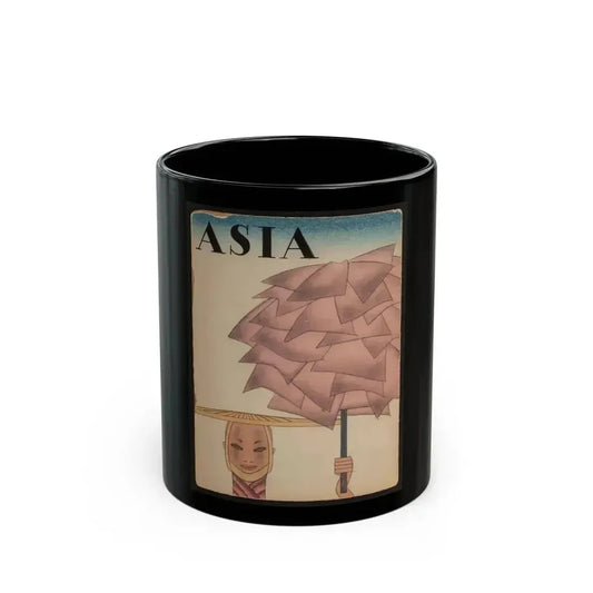 Asia, preliminary magazine cover, circa 1930s. - Black Coffee Mug 11oz - Go Mug Yourself