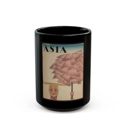 Asia, preliminary magazine cover, circa 1930s. - Black Coffee Mug 15oz - Go Mug Yourself