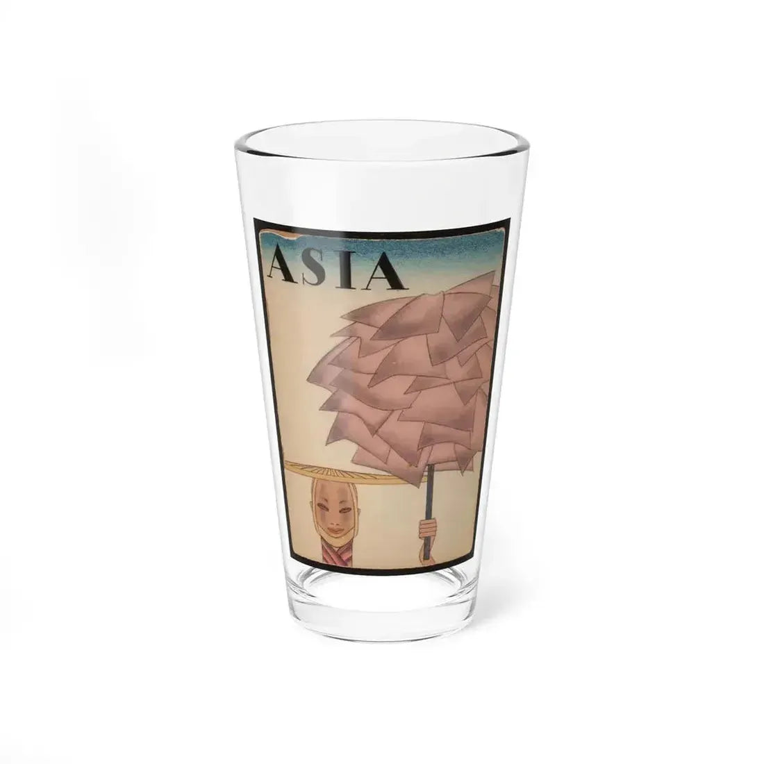 Asia, preliminary magazine cover, circa 1930s. (Magazine Illustration) Pint Glass 16oz 16oz - Go Mug Yourself