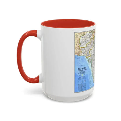 Asia - South (1984) (Map) Accent Coffee Mug - Go Mug Yourself