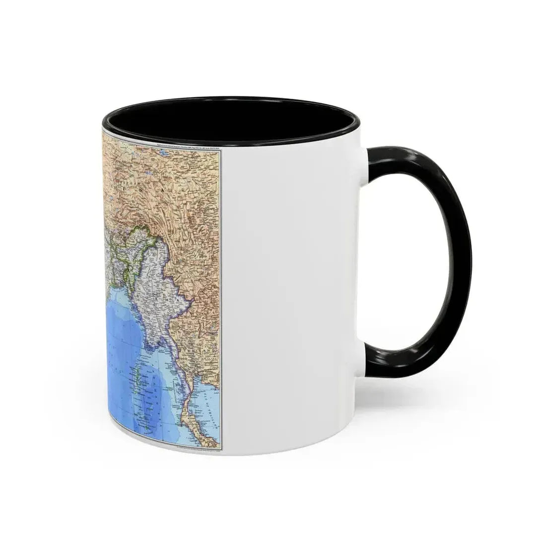 Asia - South (1984) (Map) Accent Coffee Mug - Go Mug Yourself