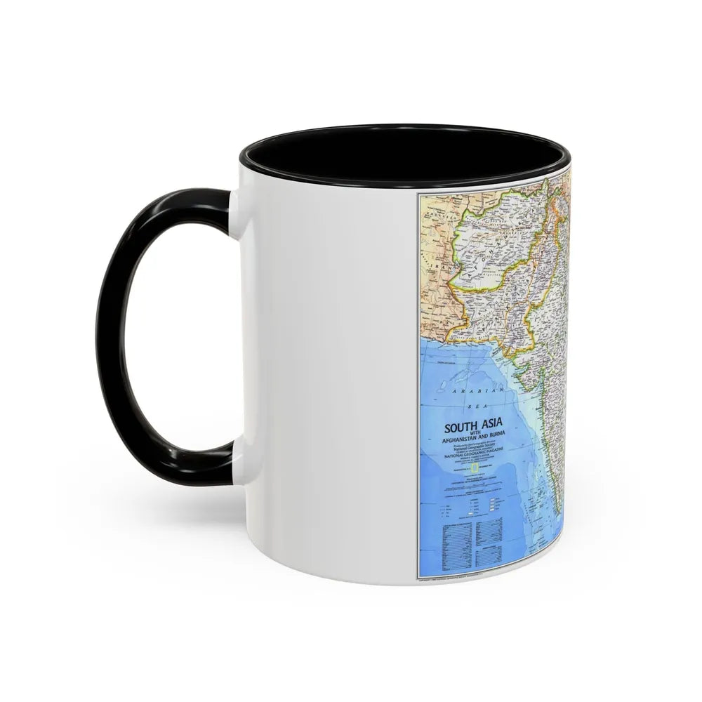 Asia - South (1984) (Map) Accent Coffee Mug-Go Mug Yourself