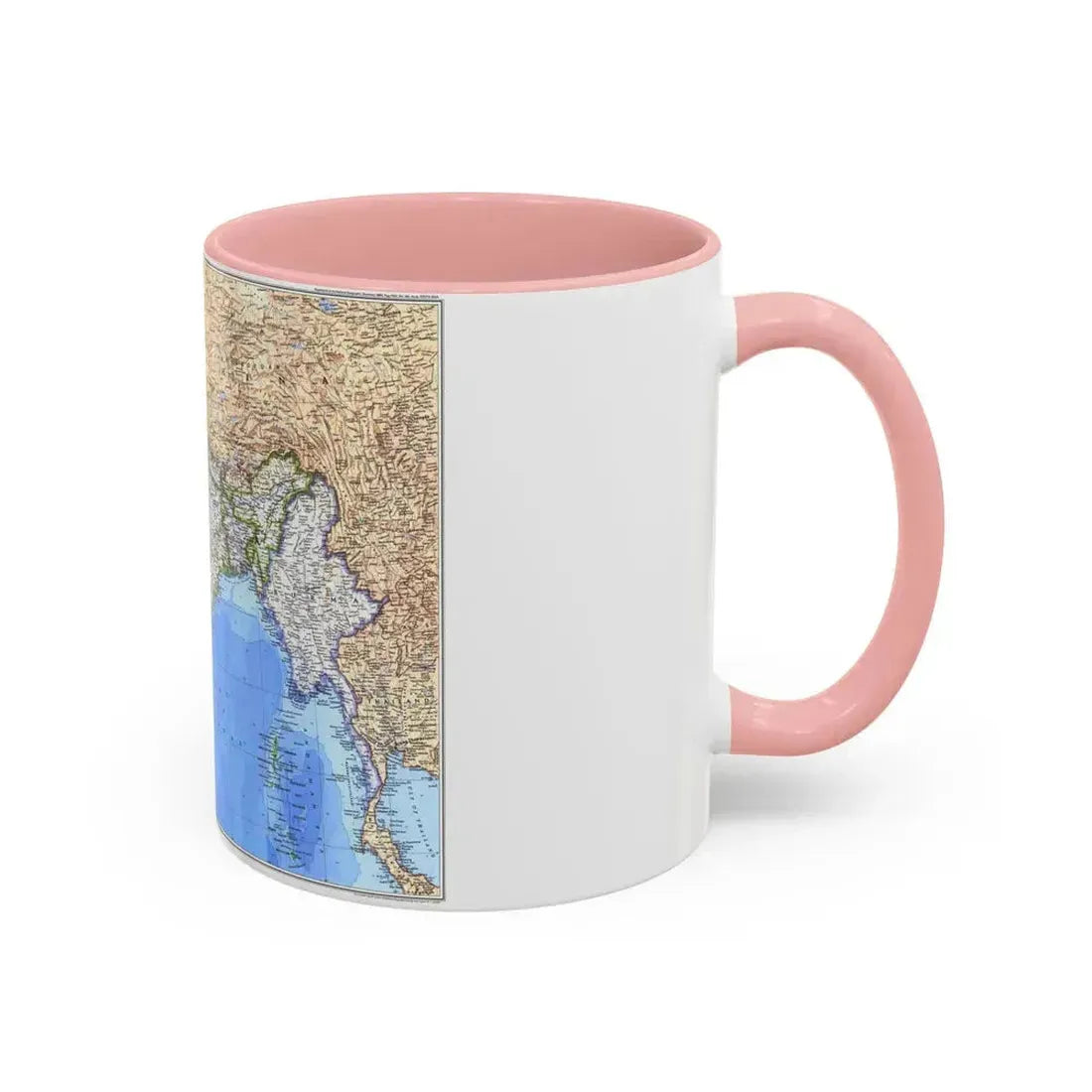 Asia - South (1984) (Map) Accent Coffee Mug - Go Mug Yourself