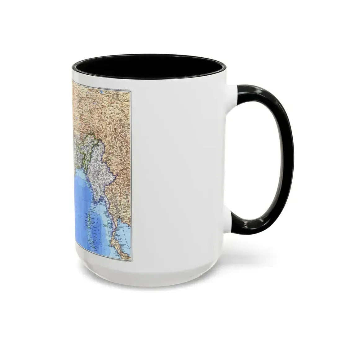 Asia - South (1984) (Map) Accent Coffee Mug - Go Mug Yourself