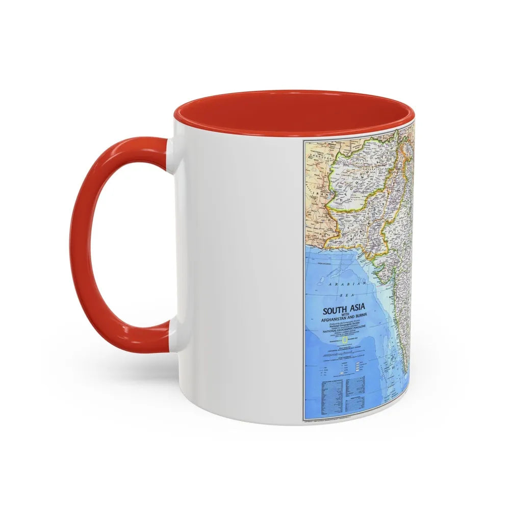 Asia - South (1984) (Map) Accent Coffee Mug-Go Mug Yourself