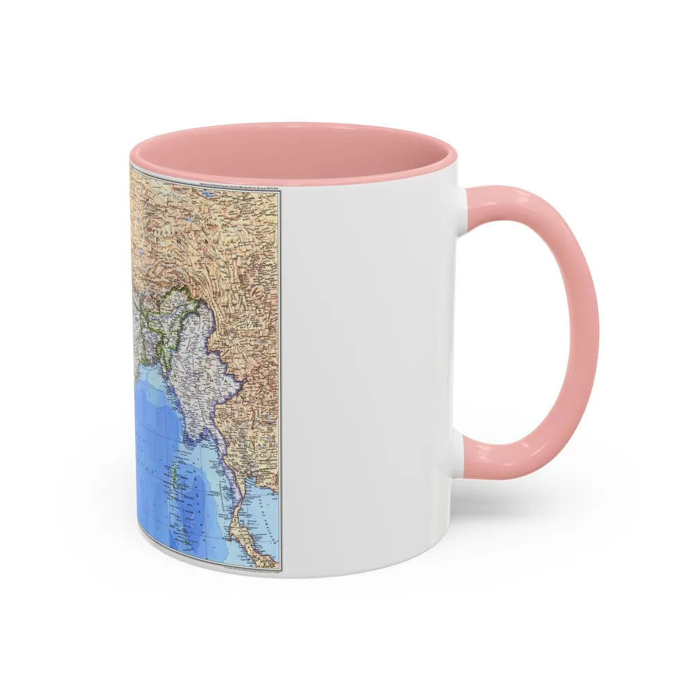 Asia - South (1984) (Map) Accent Coffee Mug-Go Mug Yourself