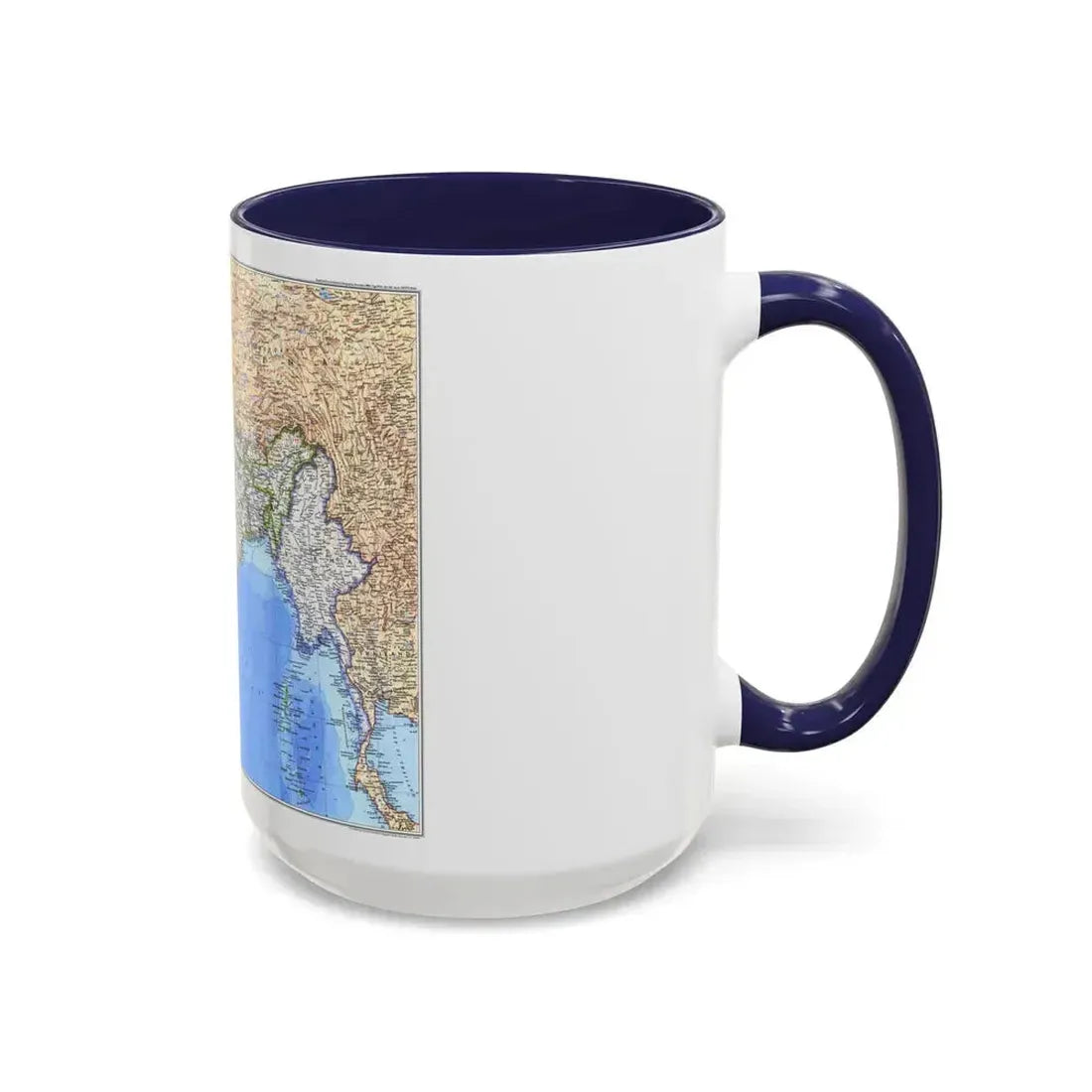 Asia - South (1984) (Map) Accent Coffee Mug - Go Mug Yourself