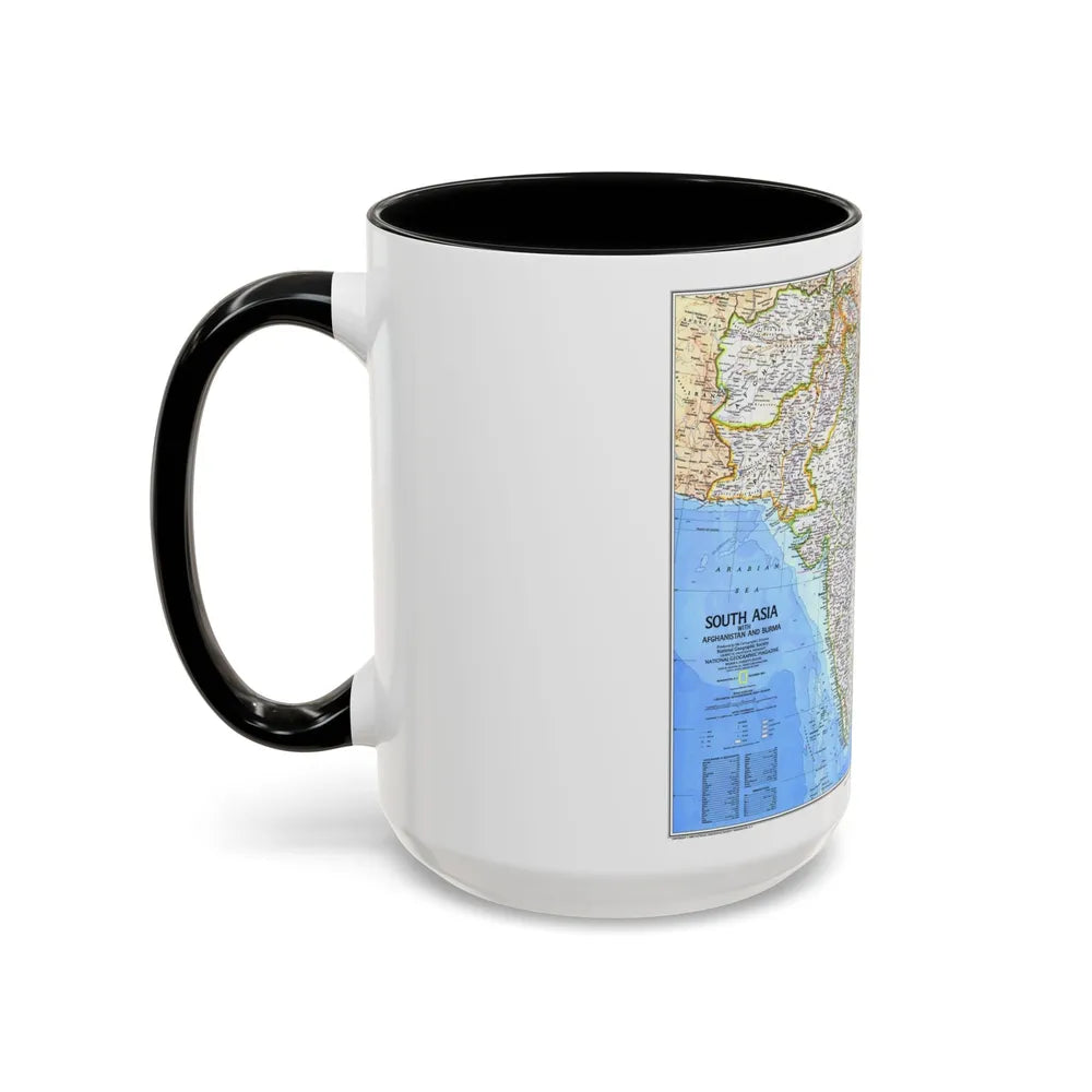 Asia - South (1984) (Map) Accent Coffee Mug-Go Mug Yourself