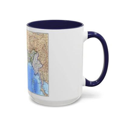 Asia - South (1984) (Map) Accent Coffee Mug-Go Mug Yourself