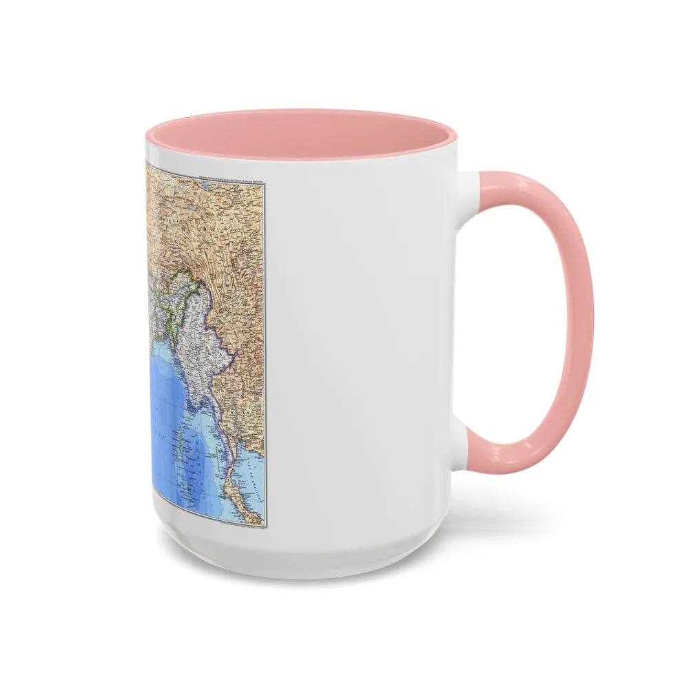 Asia - South (1984) (Map) Accent Coffee Mug-Go Mug Yourself