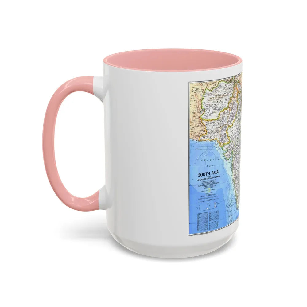 Asia - South (1984) (Map) Accent Coffee Mug-Go Mug Yourself