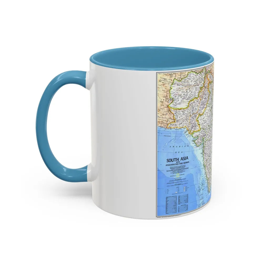 Asia - South (1984) (Map) Accent Coffee Mug-Go Mug Yourself