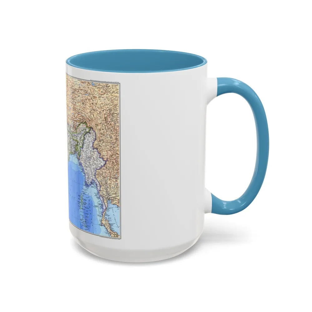 Asia - South (1984) (Map) Accent Coffee Mug-Go Mug Yourself