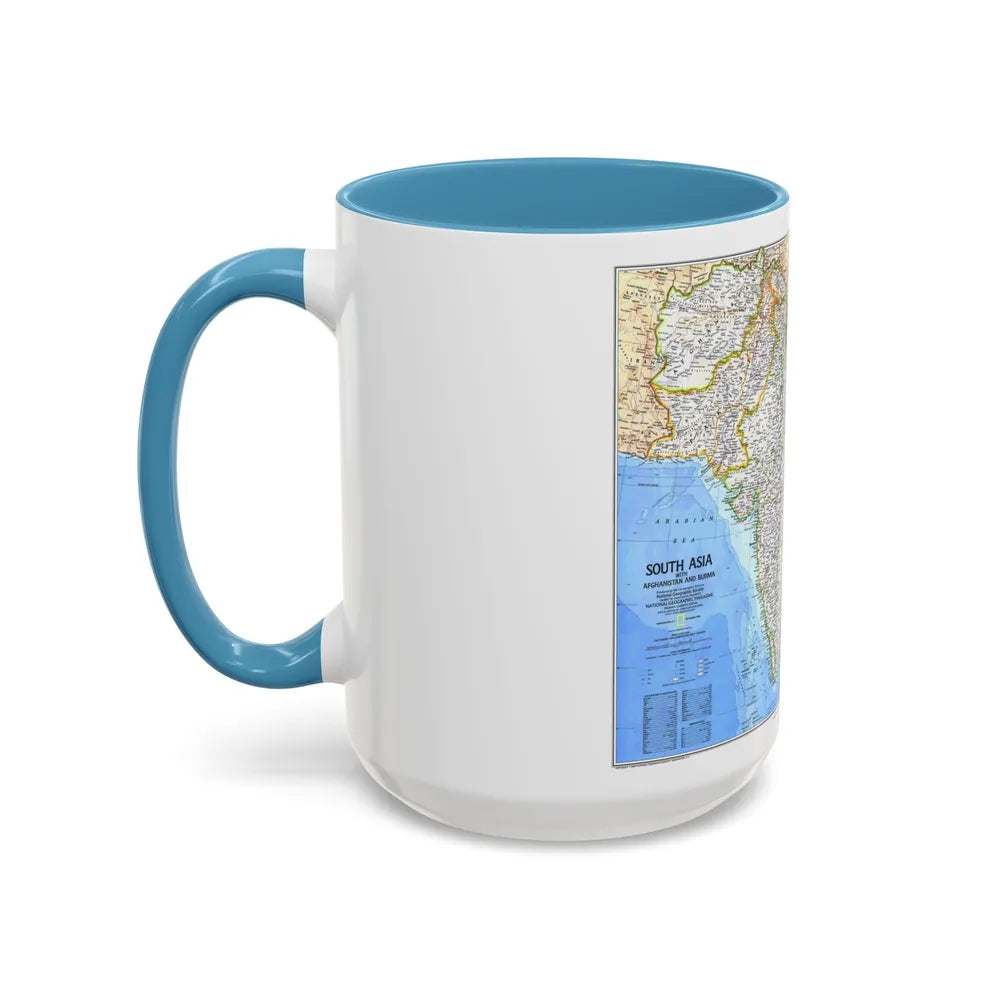 Asia - South (1984) (Map) Accent Coffee Mug-Go Mug Yourself