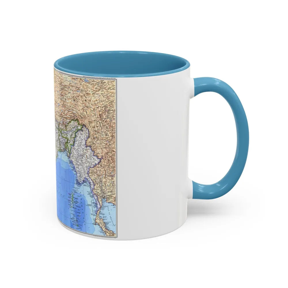 Asia - South (1984) (Map) Accent Coffee Mug-Go Mug Yourself