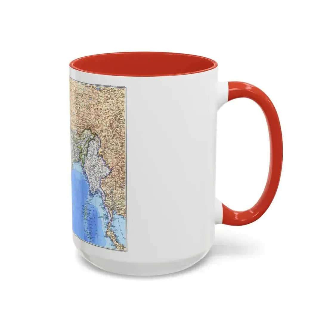Asia - South (1984) (Map) Accent Coffee Mug - Go Mug Yourself