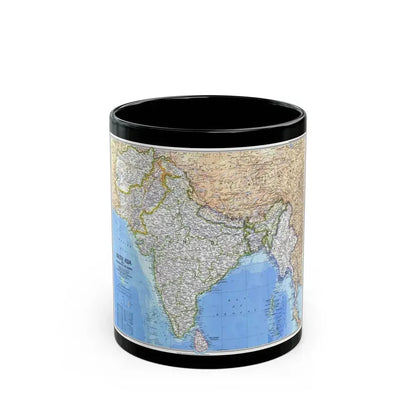 Asia - South (1984) (Map) Black Coffee Mug 11oz - Go Mug Yourself