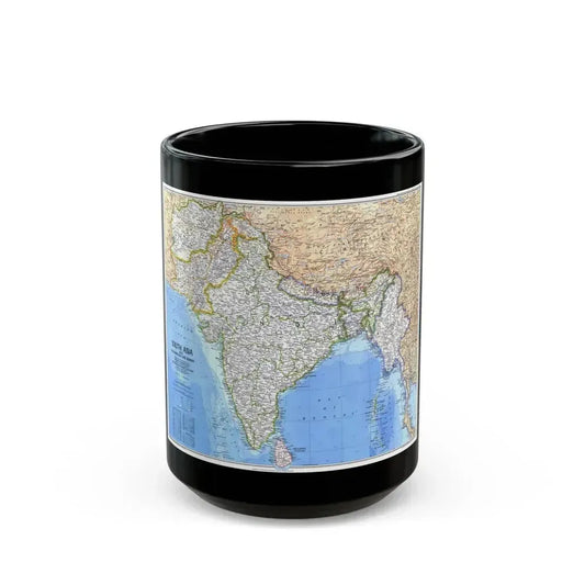 Asia - South (1984) (Map) Black Coffee Mug 15oz - Go Mug Yourself