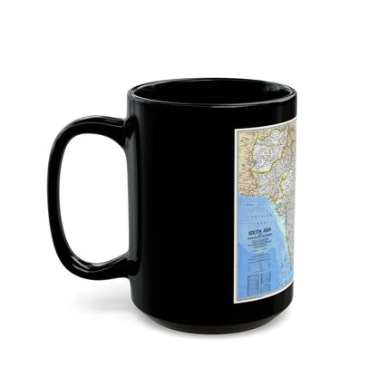 Asia - South (1984) (Map) Black Coffee Mug-Go Mug Yourself