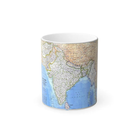 Asia - South (1984) (Map) Color Changing Mug 11oz-11oz-Go Mug Yourself