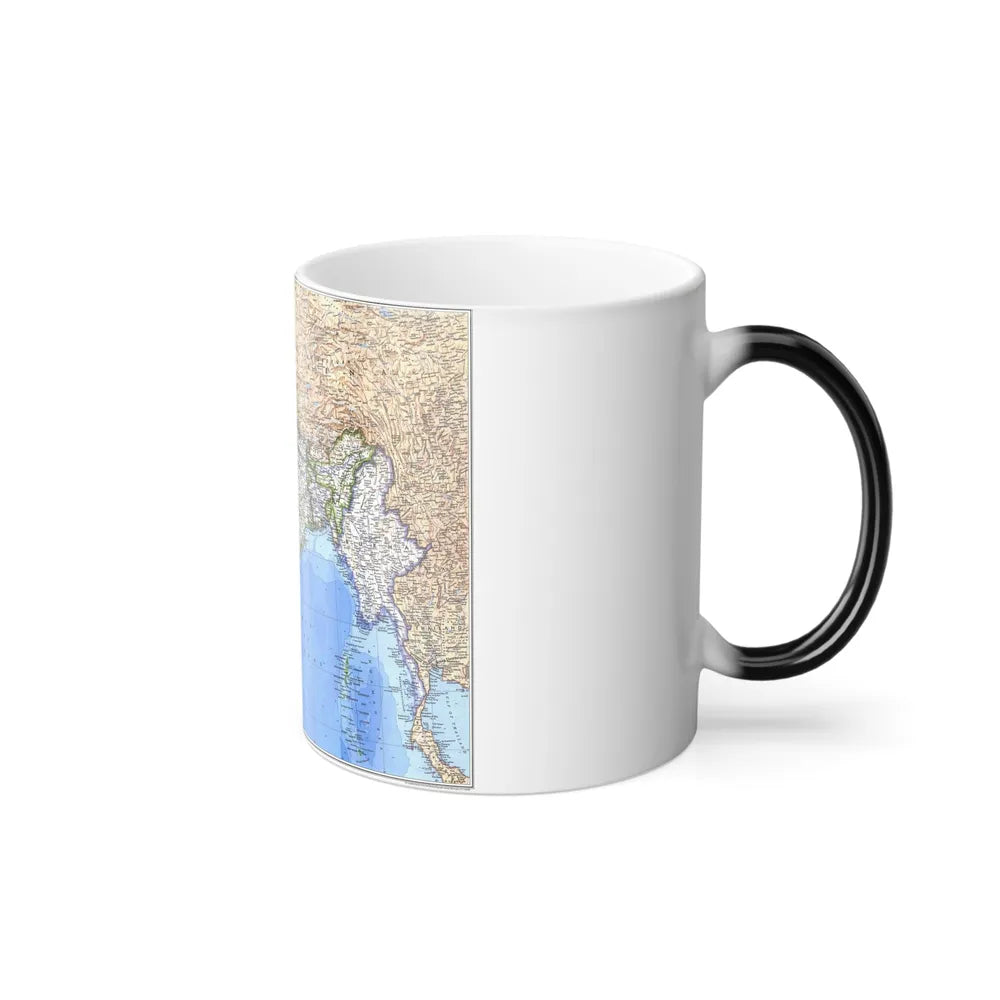 Asia - South (1984) (Map) Color Changing Mug 11oz-Go Mug Yourself