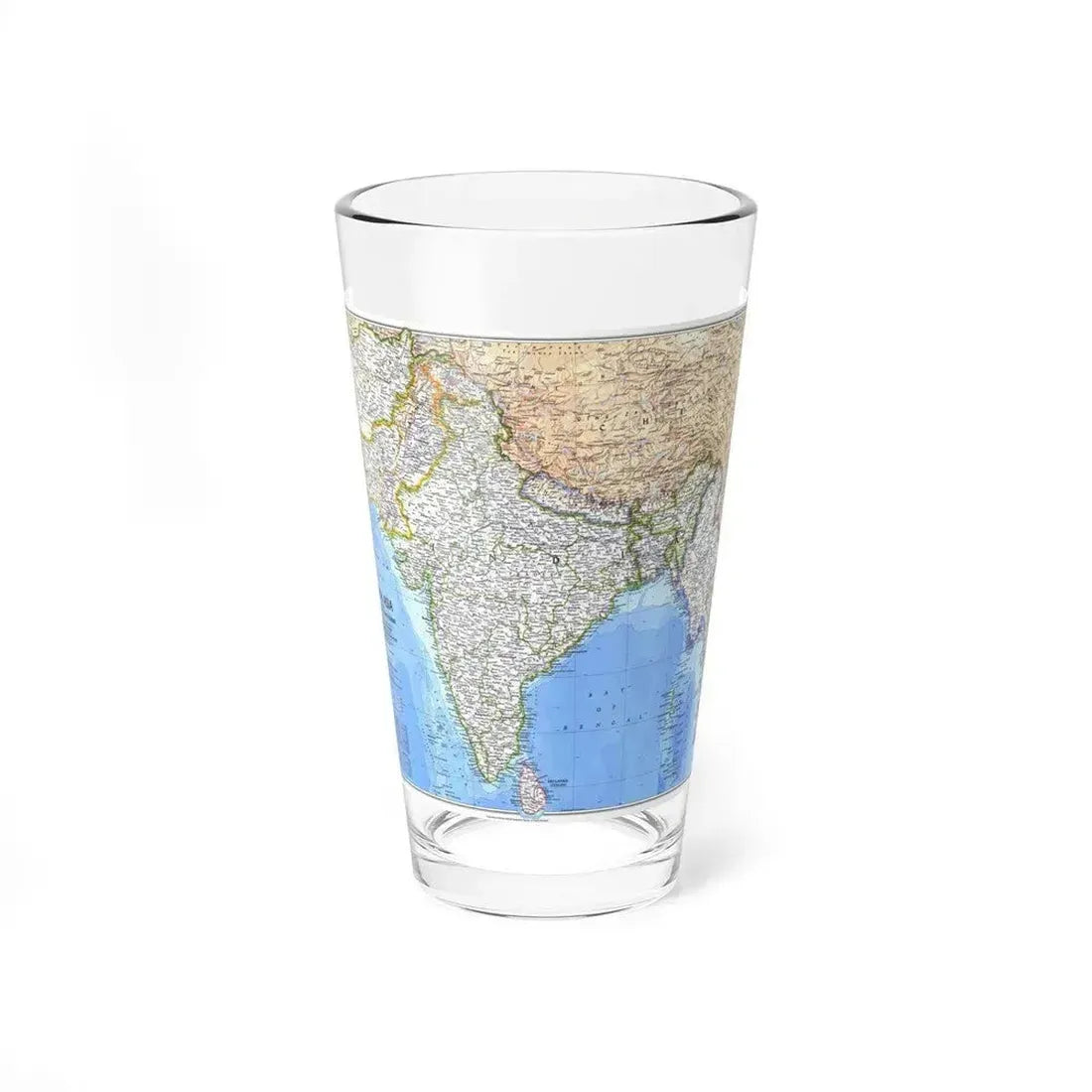 Asia - South (1984) (Map) Pint Glass 16oz 16oz - Go Mug Yourself