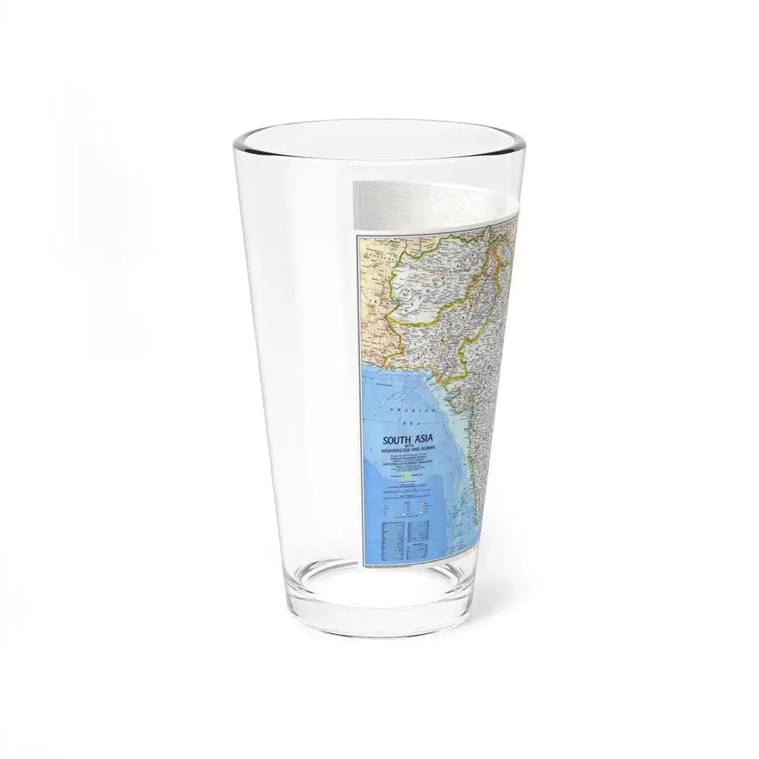 Asia - South (1984) (Map) Pint Glass 16oz - Go Mug Yourself