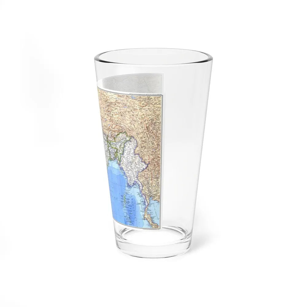 Asia - South (1984) (Map) Pint Glass 16oz-Go Mug Yourself