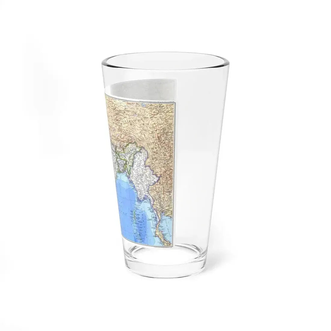 Asia - South (1984) (Map) Pint Glass 16oz - Go Mug Yourself