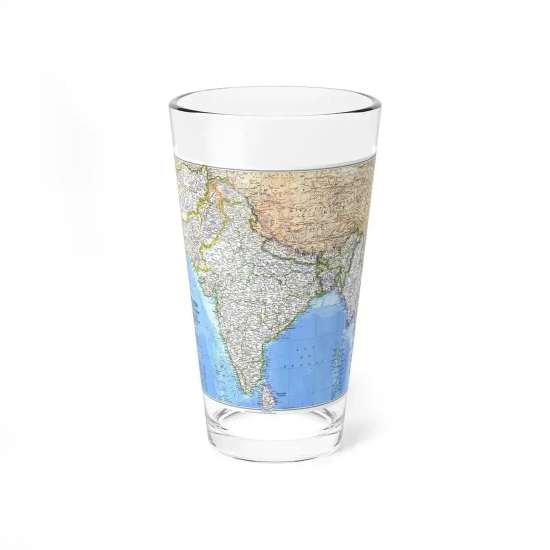 Asia - South (1984) (Map) Pint Glass 16oz - Go Mug Yourself