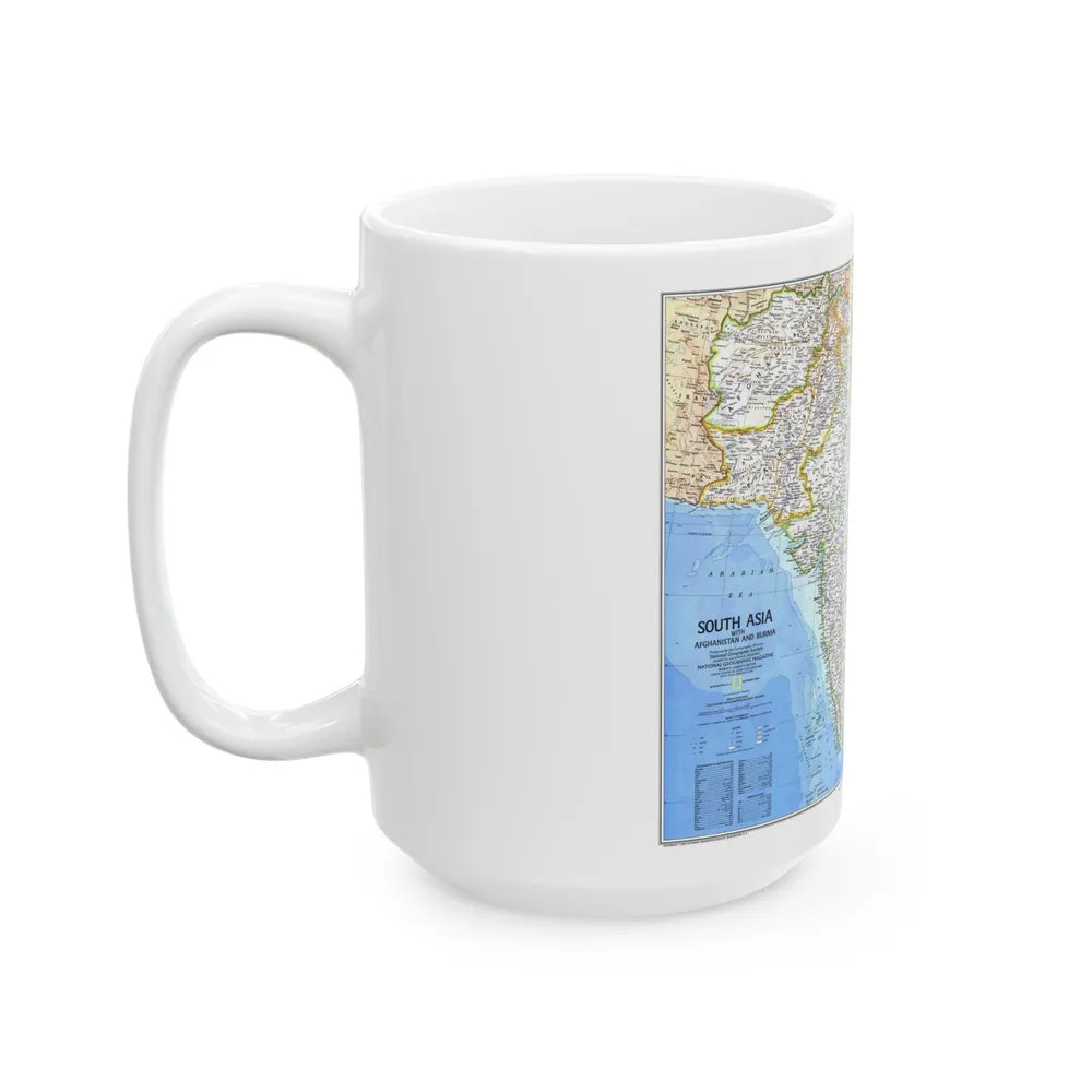 Asia - South (1984) (Map) White Coffee Mug-Go Mug Yourself