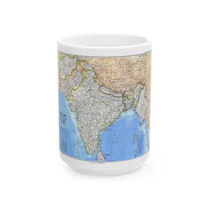 Asia - South (1984) (Map) White Coffee Mug - Go Mug Yourself