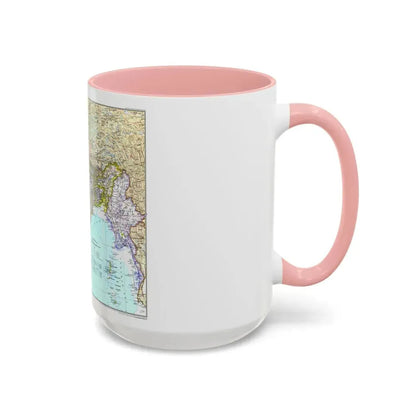 Asia - South with Afghanistan and Myanmar (1997) (Map) Accent Coffee Mug - Go Mug Yourself