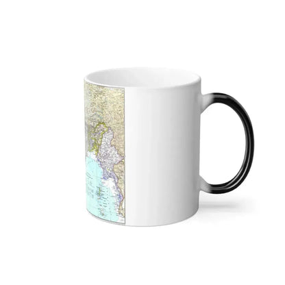Asia - South with Afghanistan and Myanmar (1997) (Map) Color Changing Mug 11oz - Go Mug Yourself