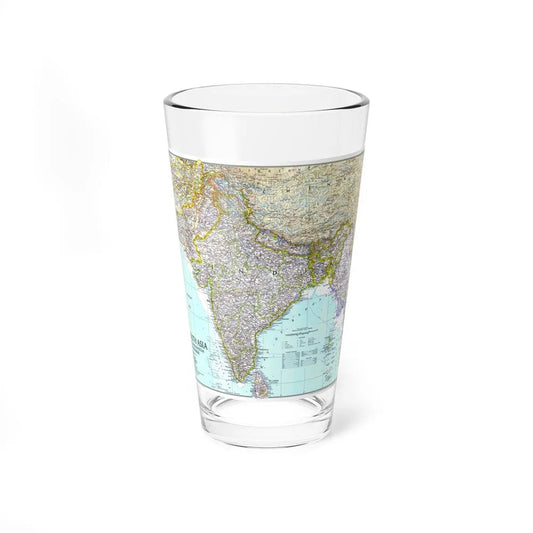 Asia - South with Afghanistan and Myanmar (1997) (Map) Pint Glass 16oz-16oz-Go Mug Yourself