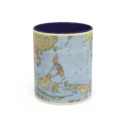 Asia - Southeast (1944) (Map) Accent Coffee Mug-11oz-Navy-Go Mug Yourself