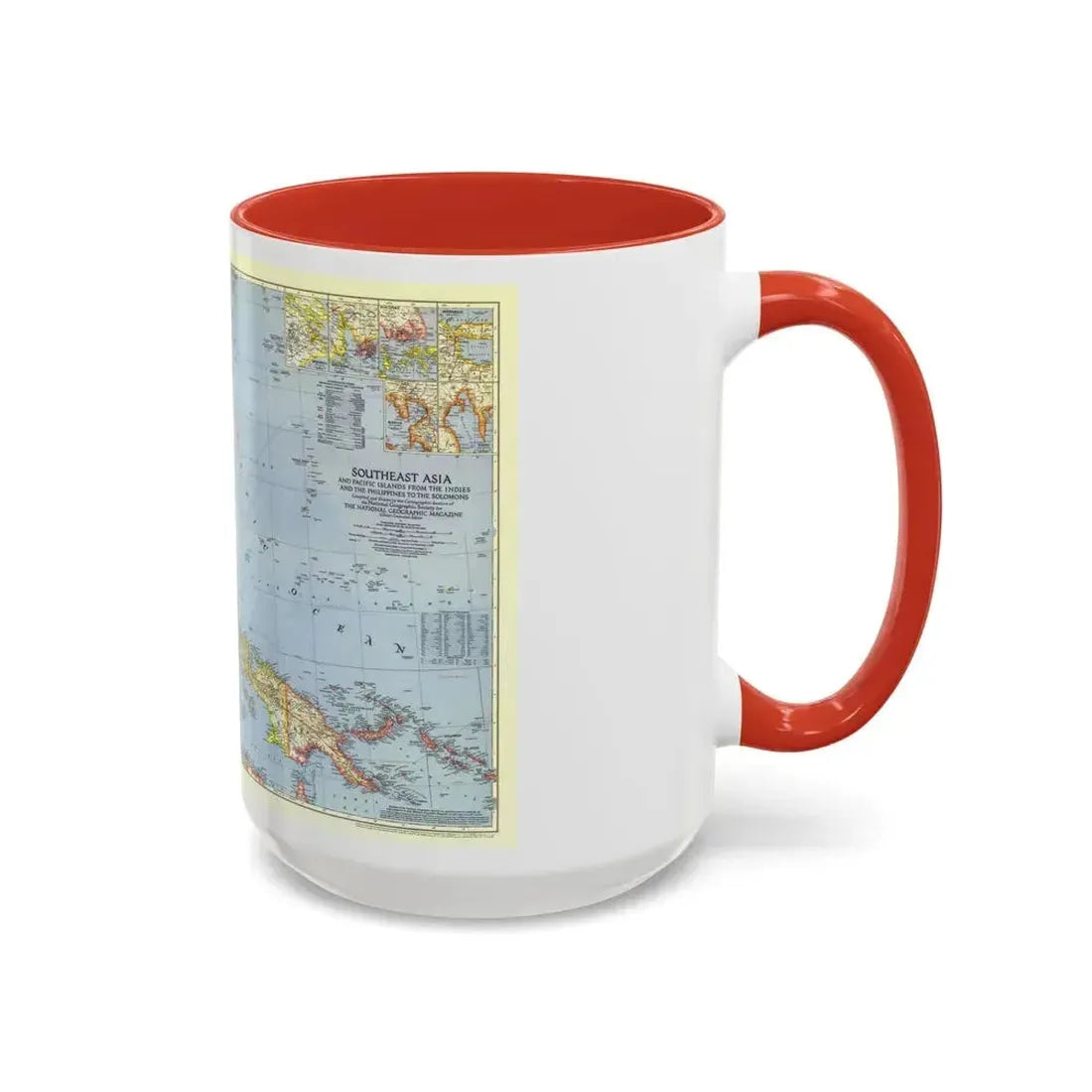 Asia - Southeast (1944) (Map) Accent Coffee Mug - Go Mug Yourself