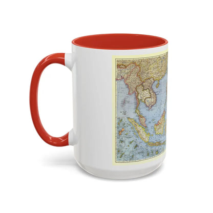 Asia - Southeast (1944) (Map) Accent Coffee Mug-Go Mug Yourself